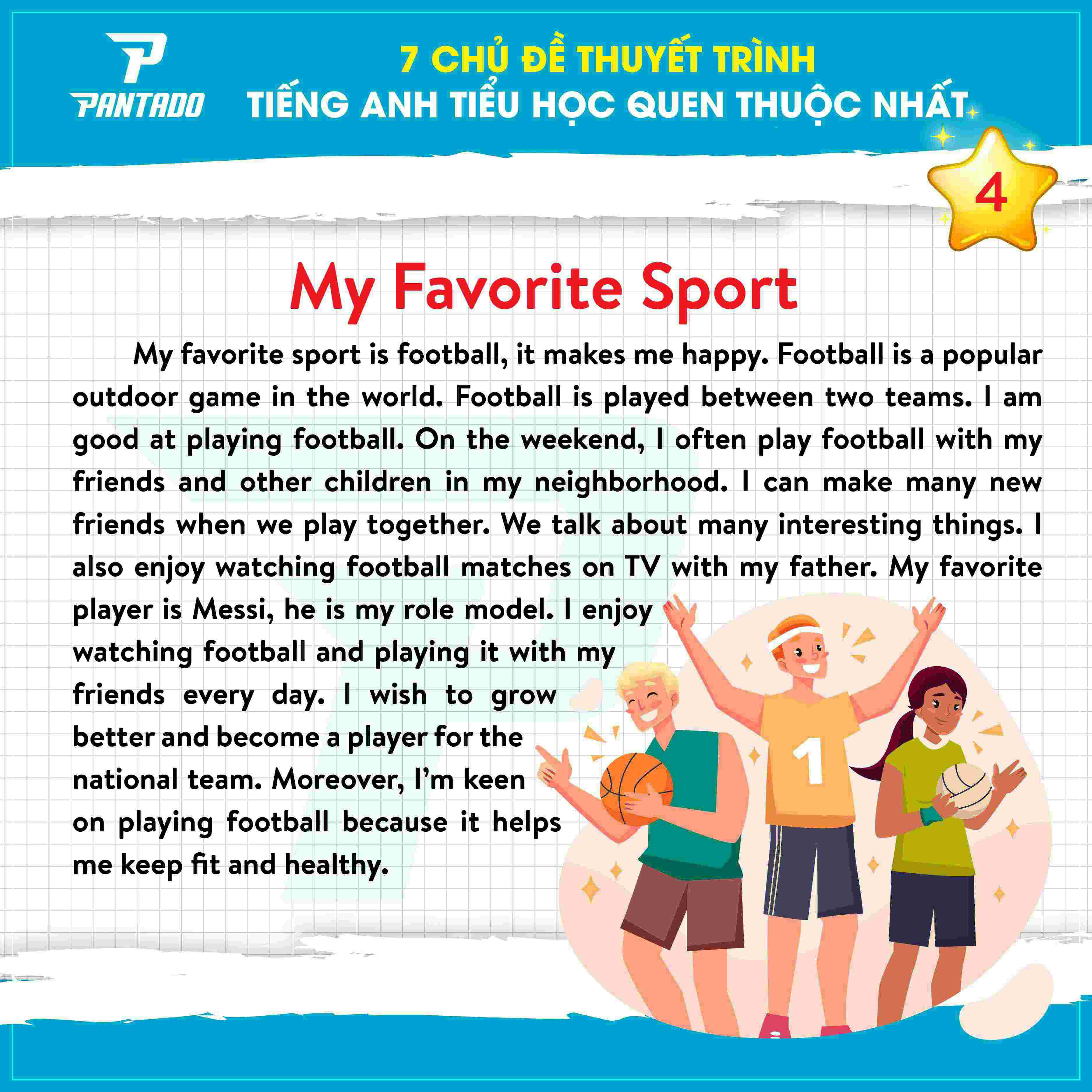 Thuyết trình tiếng anh với chủ đề my favorite sport