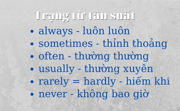 dấu hiệu nhận biết thì hiện tại đơn