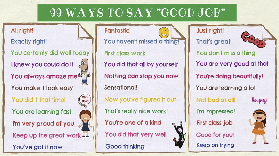 cách nói good job trong tiếng anh