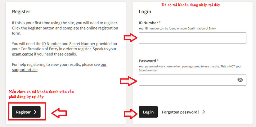 Hướng dẫn đăng nhập hệ thống tra cứu điểm thi