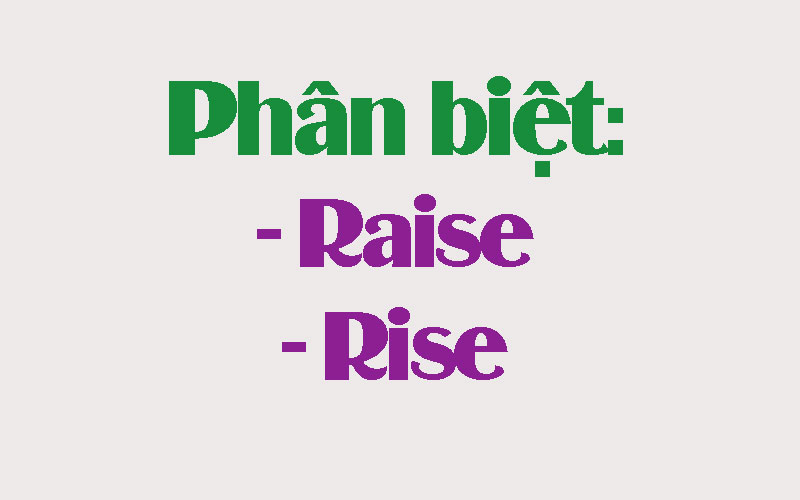 phân biệt raise và rise