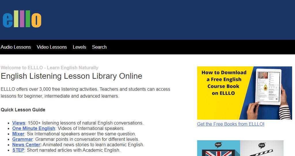ELLO - Trang web học tiếng anh hiệu quả